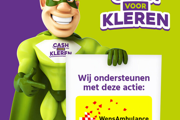 Cash voor Kleren doneert een bedrag van € 1.100,00 aan de stichting Wensambulance Brabant!