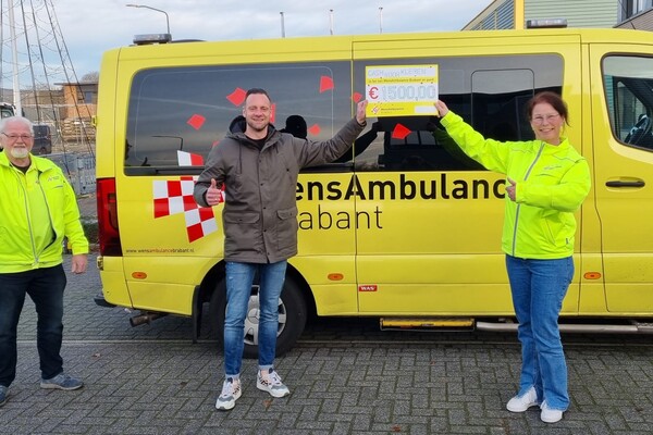 Donatie aan Stichting Wensambulance Brabant van € 1.500,00